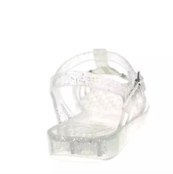 Wonder Nation Girl's clear Jelly Sandals/Shoes Size 4 BRAND NEW With Rhinestones - Picture 3 of 4